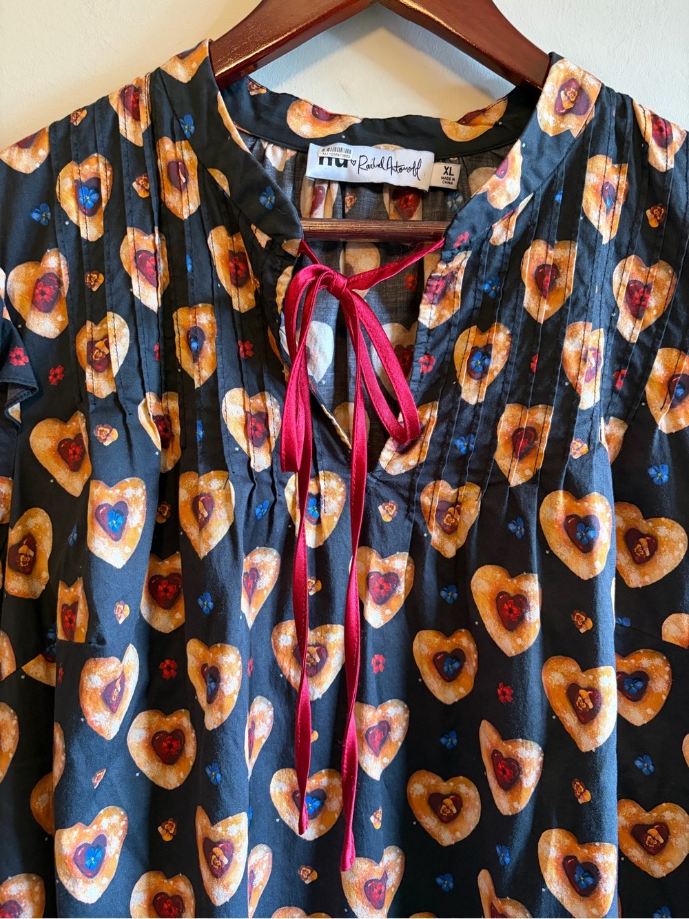 Rachel Antonoff and Nuuly Cookie Heart-Print Ruffle Dress - Picture 5 of 8